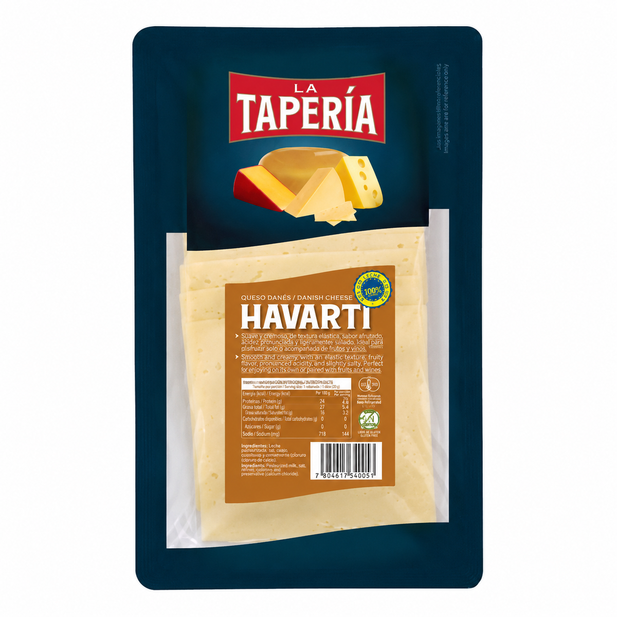 LA TAPERIA QUESO HAVARTI LONCHAS 200GR