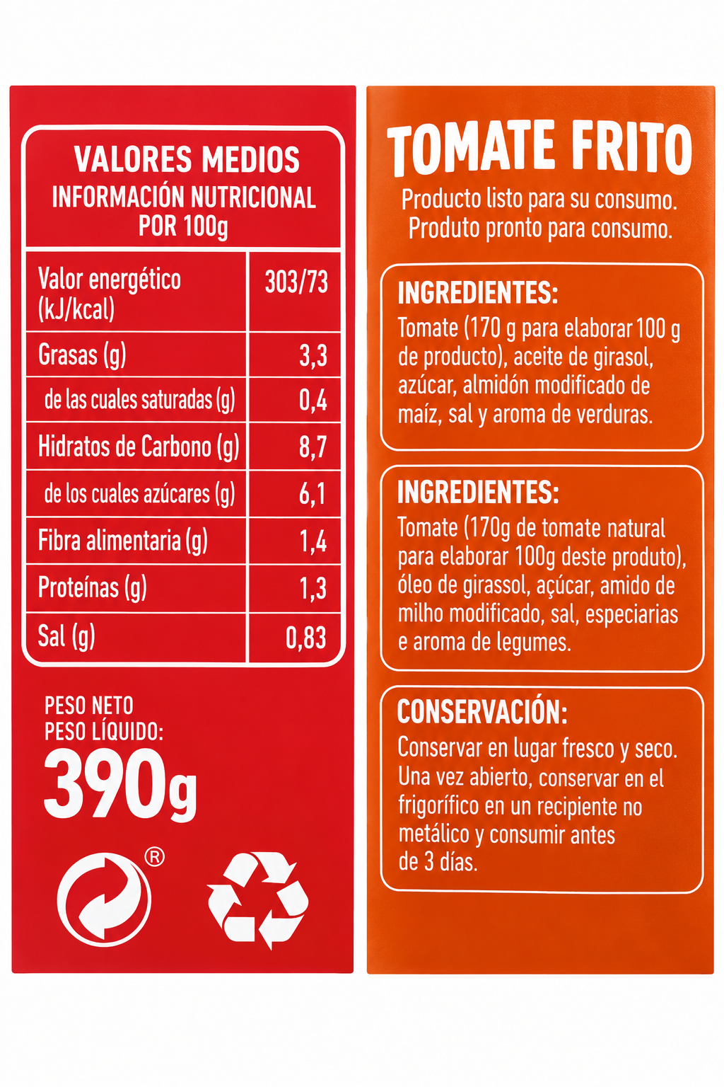 AYALA TOMATE FRITO BRICK 390GR