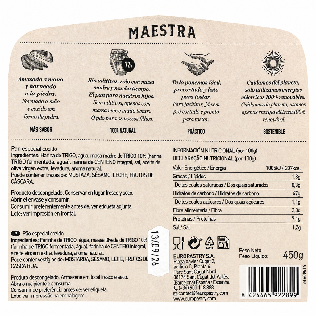 HOGAZA CLASICA MAESTRA 450GR