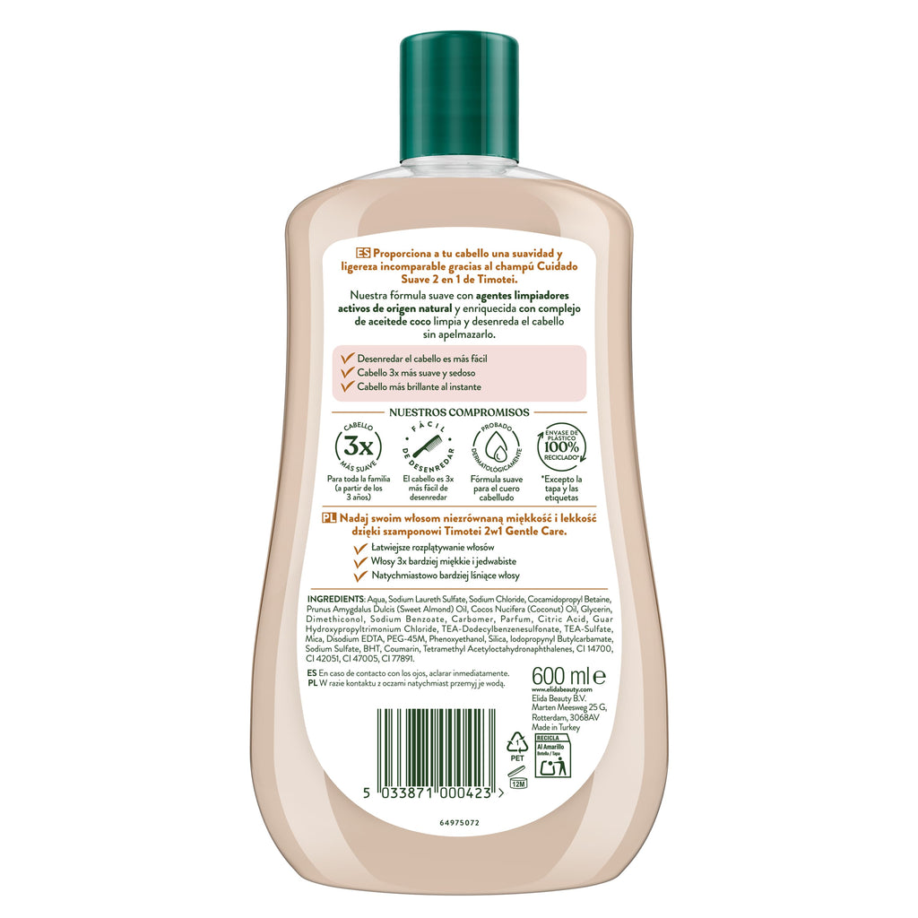 TIMOTEI CHAMPU 2 EN 1 ALMENDRA 600 ML