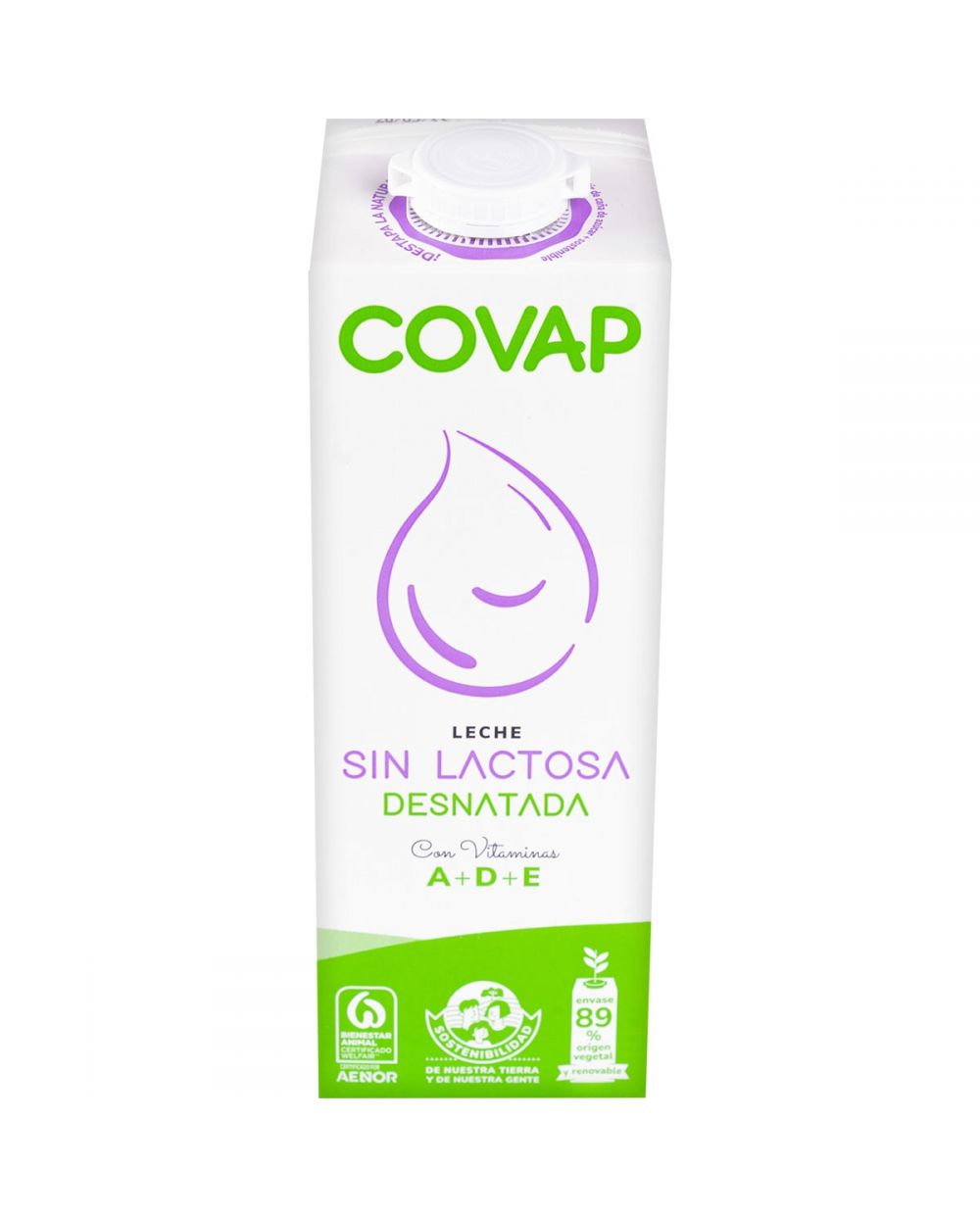 Covap Leche sin Lactosa Desnatada 1 L