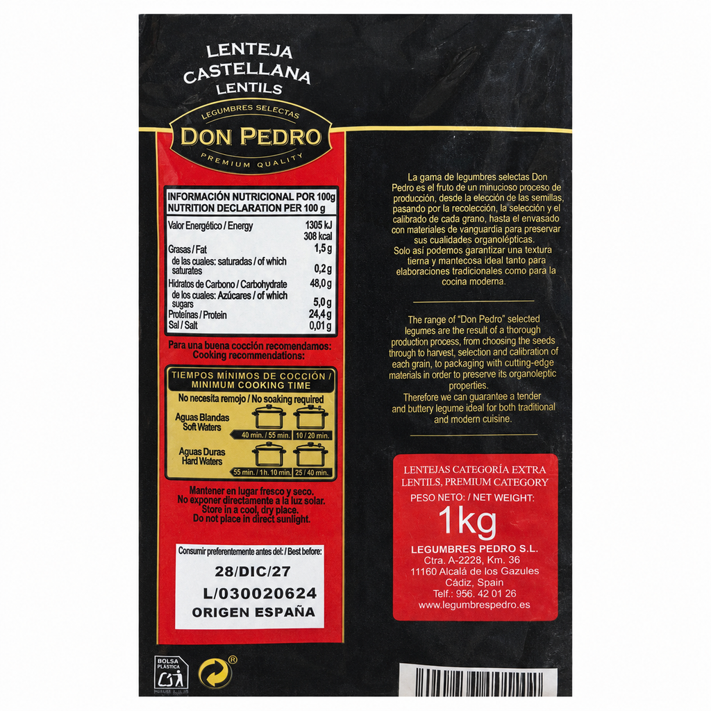 Don Pedro Lenteja Castellana 1 kg