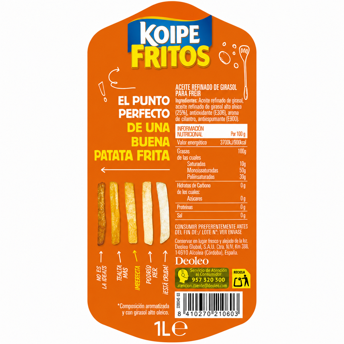 KOIPESOL ACEITE FRIOL 1 LITRO