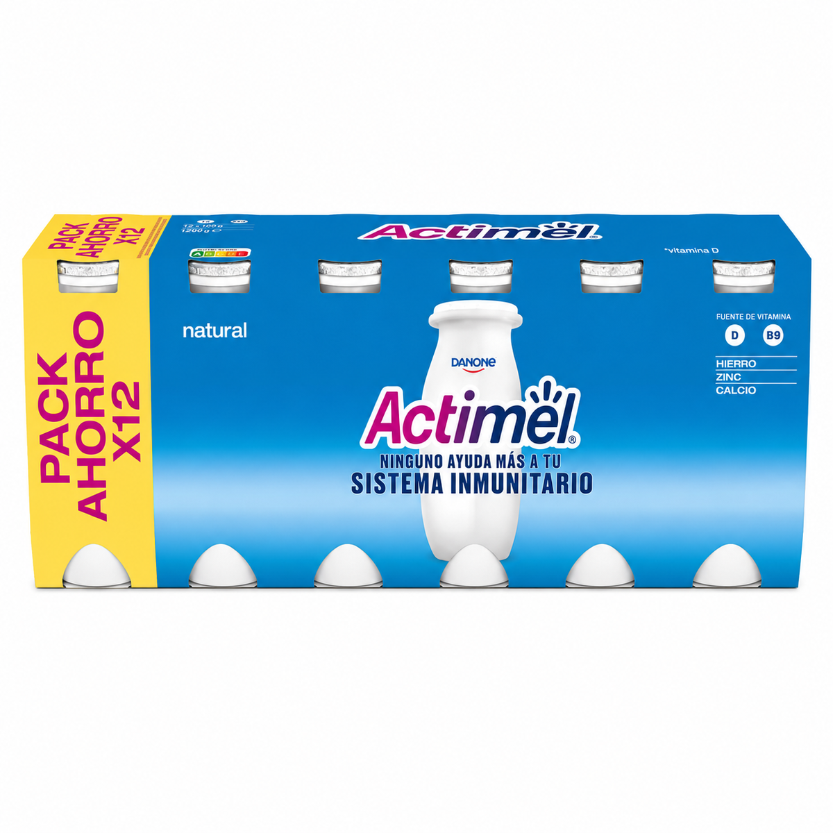DANONE ACTIMEL LIQ NATURAL PACK-12 U