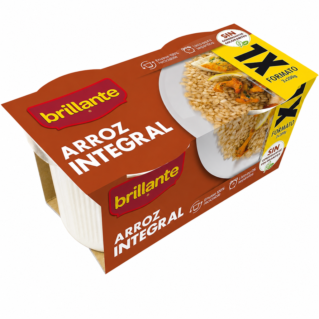 BRILLANTE ARROZ INTEGRAL FORMATO XL PACK 2 X 200GR