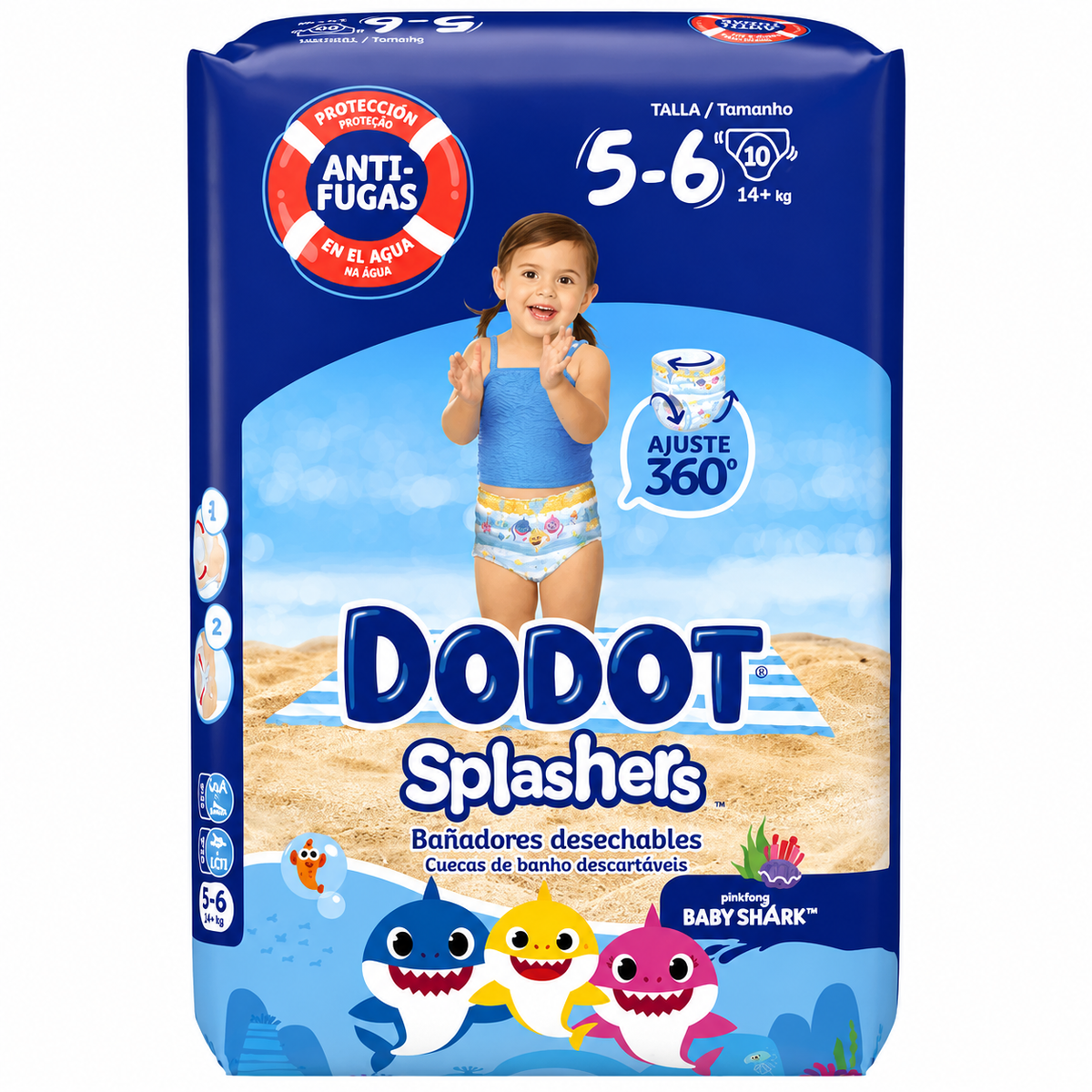 DODOT SPLASHERS TALLA 5-6 10 UNID