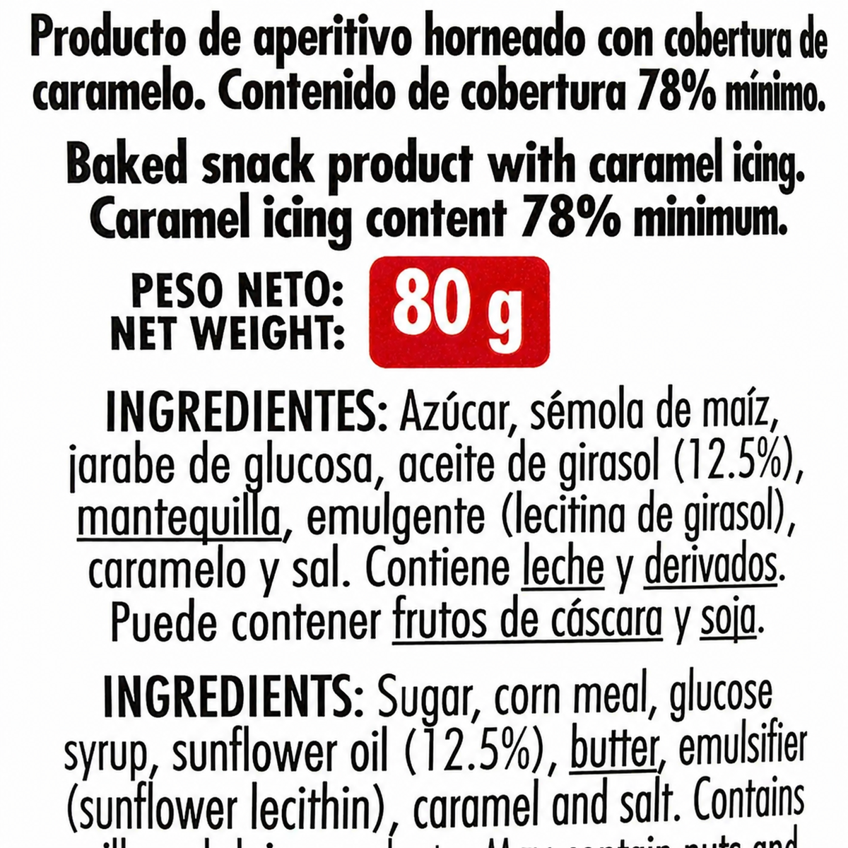 Risi Palomitas Caramelo Aceite. Girasol 80 g