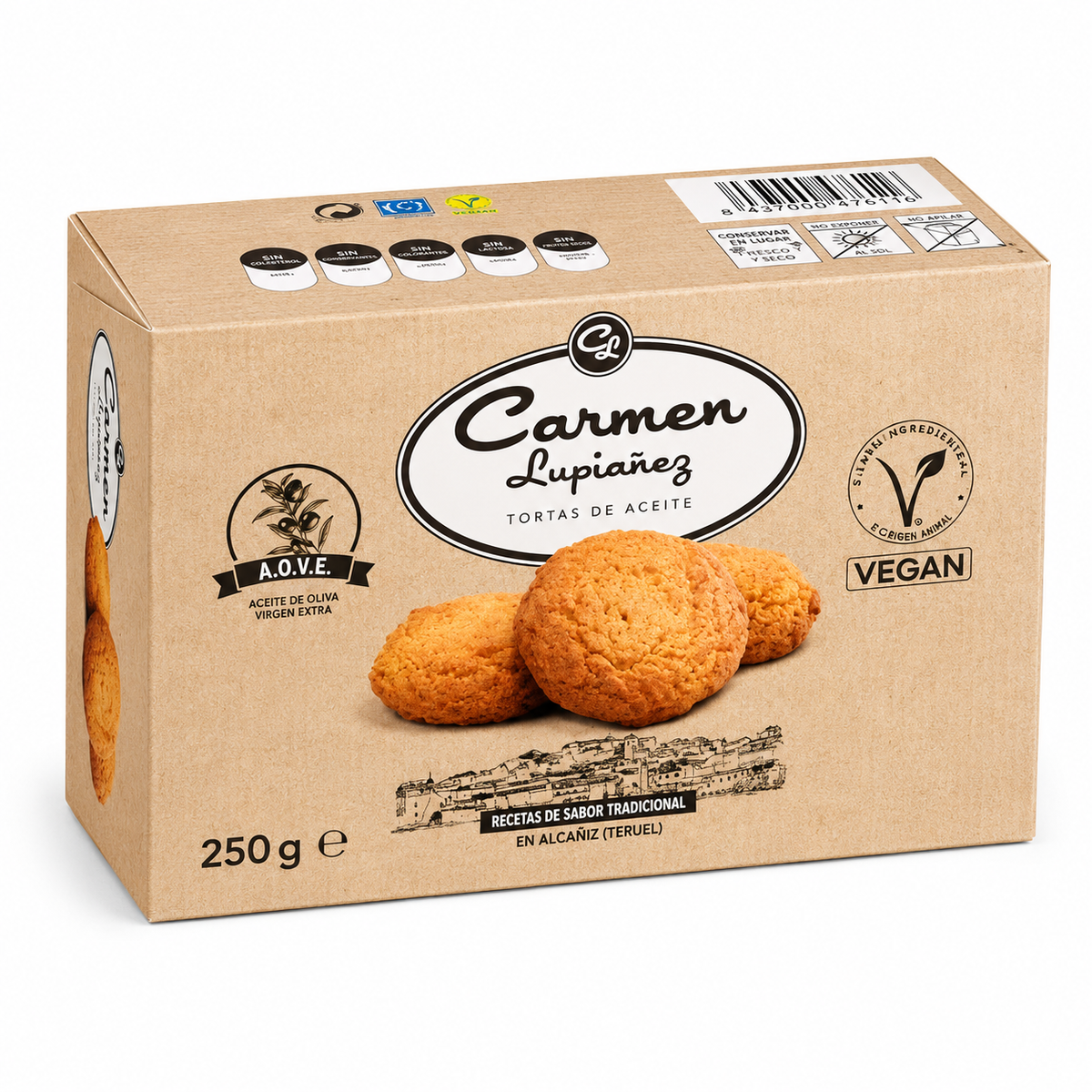CARMEN LUPIAÑEZ TORTAS ALGARROBO 6U 250GRS