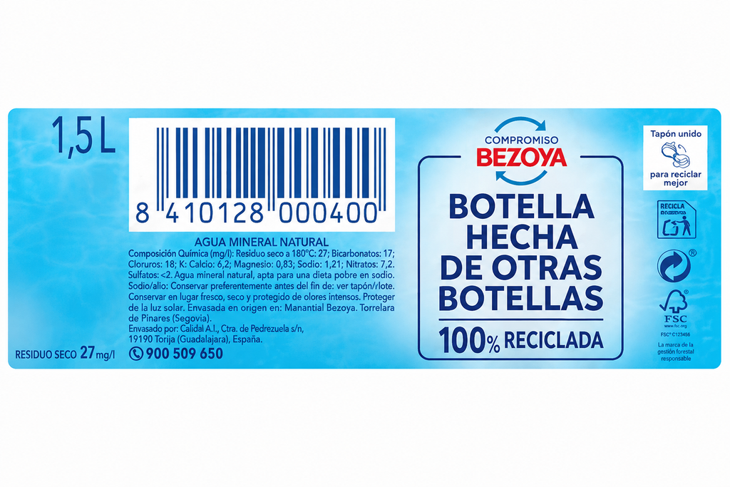 BEZOYA AGUA MINERAL 1,5 L