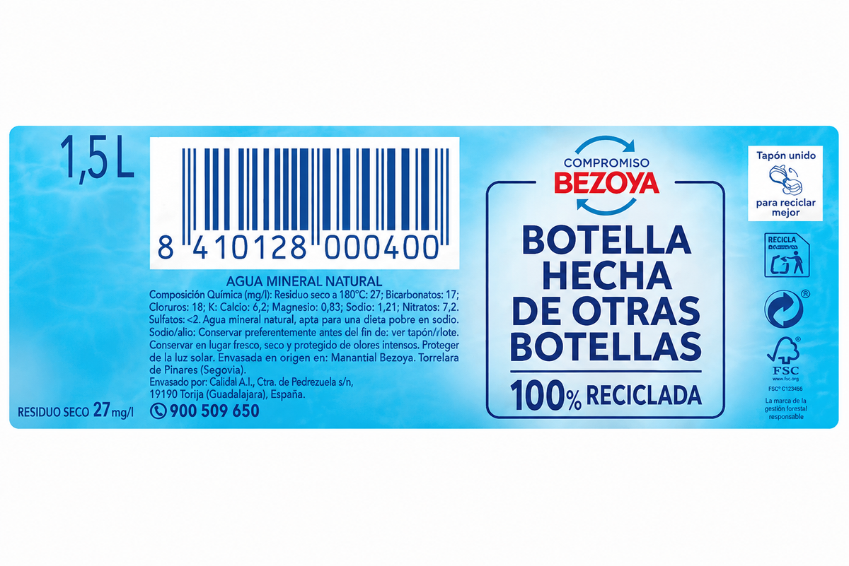 BEZOYA AGUA MINERAL 1,5 L