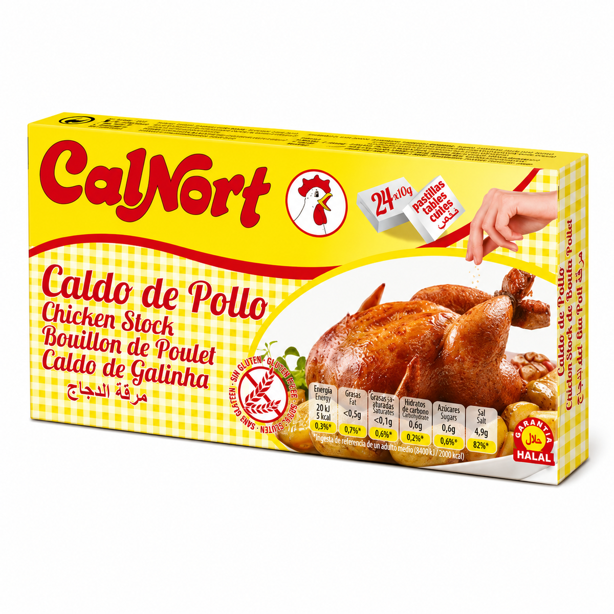 CALNORT CALDO DE POLLO ESTUCHE 24 PASTILLAS X 10GR