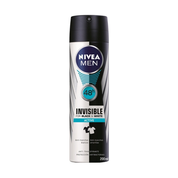 NIVEA F/MEN INVISIBLE SPRAY 200ML.