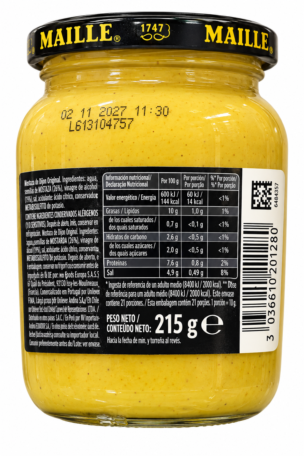 MOSTAZA MAILLE DIJON 200 GR.