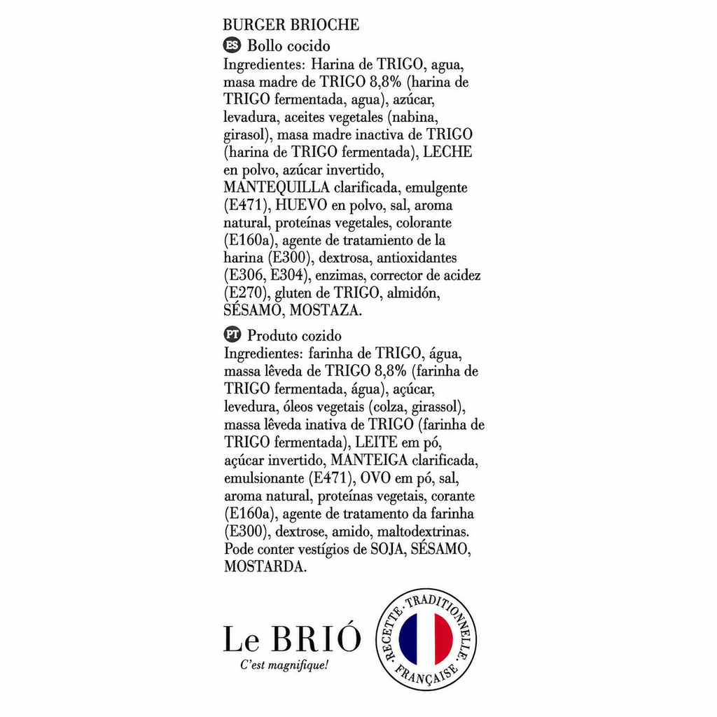 Le Brio Burger Brioche Pack 4 X 65 g
