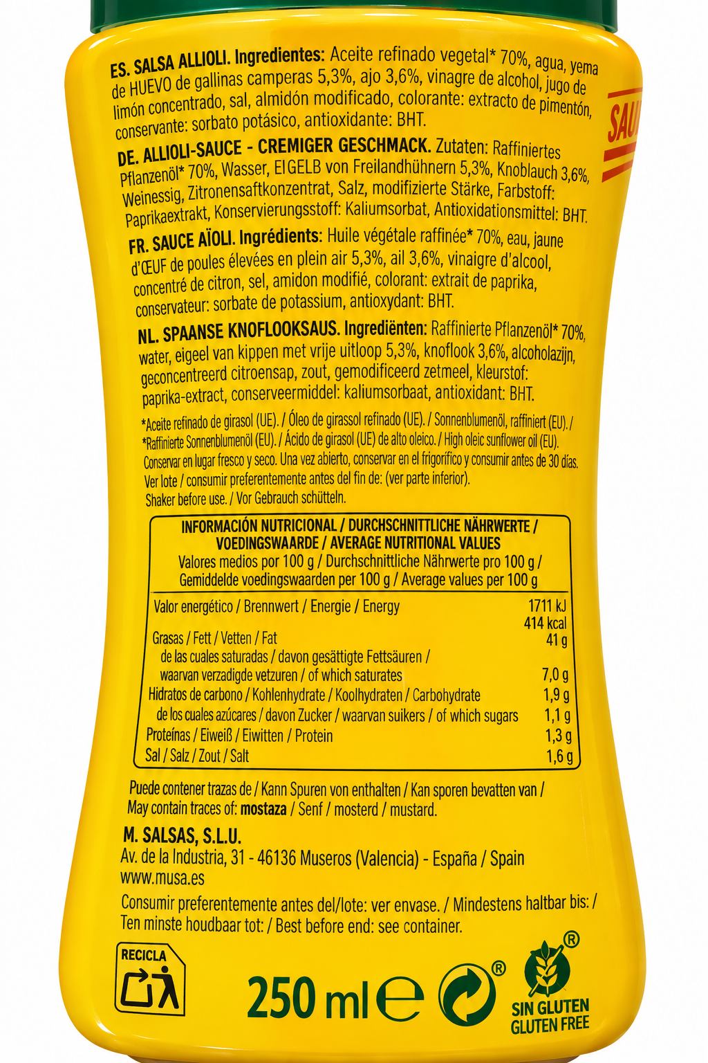 CHOVI SALSA ALIOLI 250GR