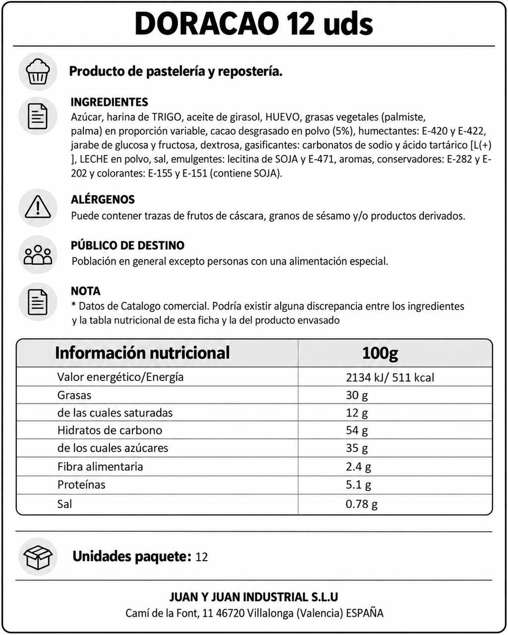 DULCESOL DORAEMON DORACAOS PACK 12 UNI. 180GR