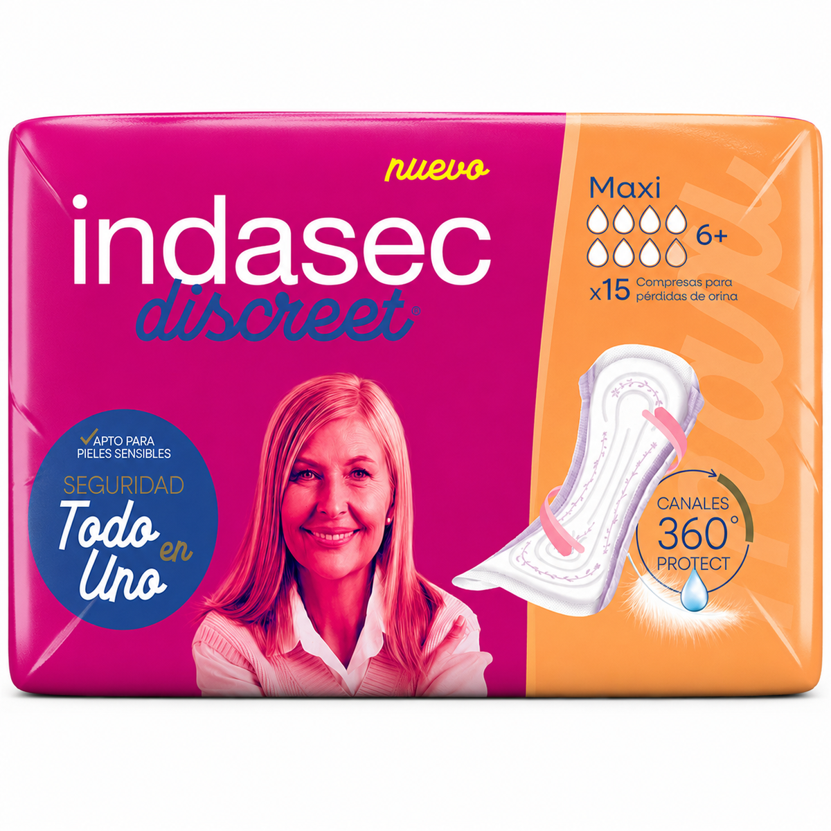 INDASEC INCONTINENCIA MAXI DISCREET 15 UNIDADES