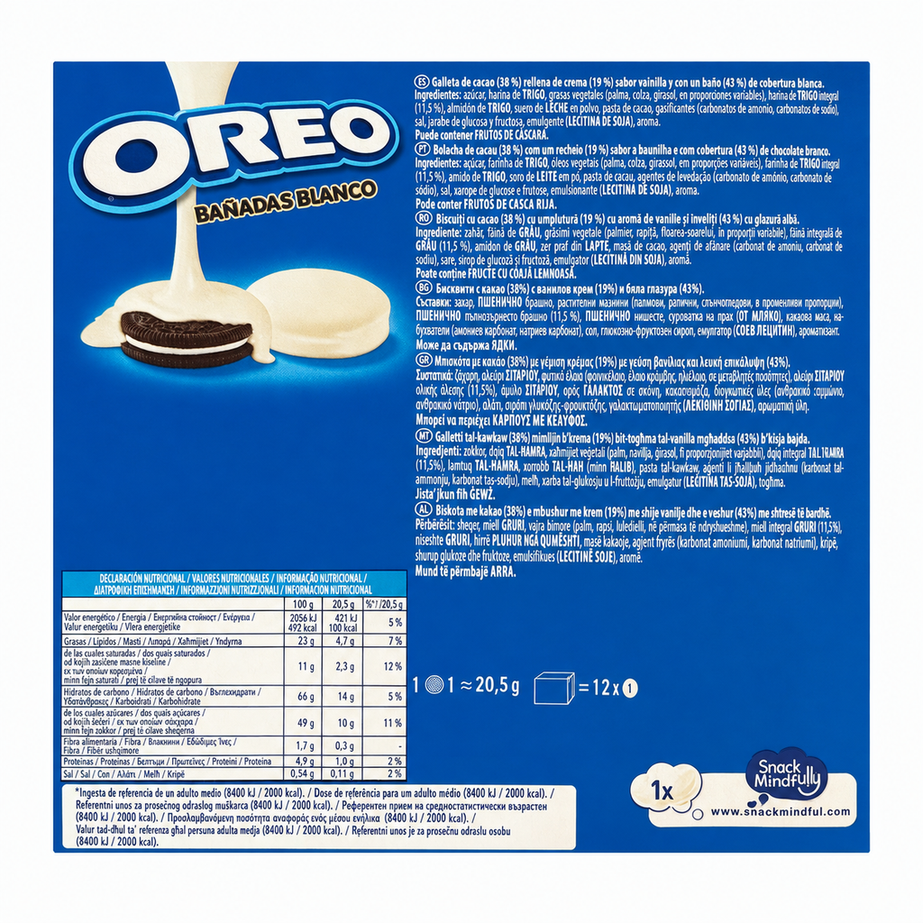 OREO GALLETAS BAÑADAS CHOCOLATE BLANCO 246GRS