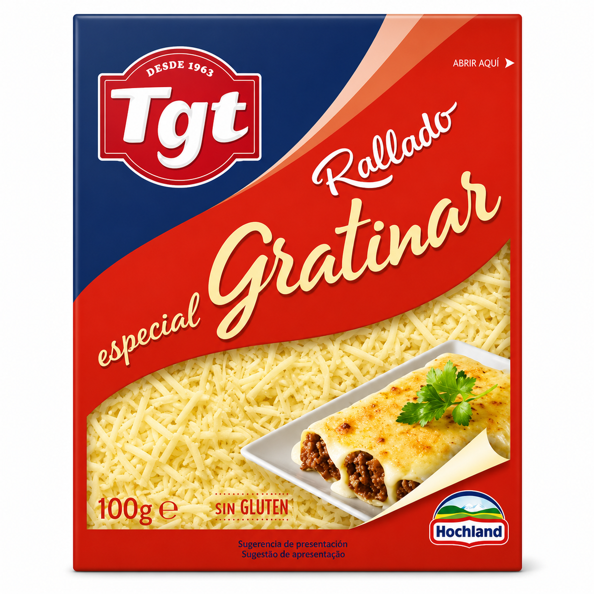 TGT RALLADO FUNDIDO CON MOZARELLA 150 GRS