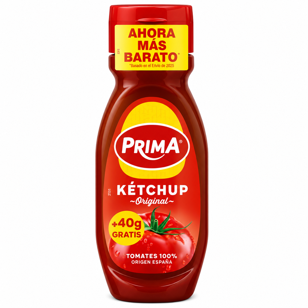 PRIMA KETCHUP ORIGINAL 290+40 GRS