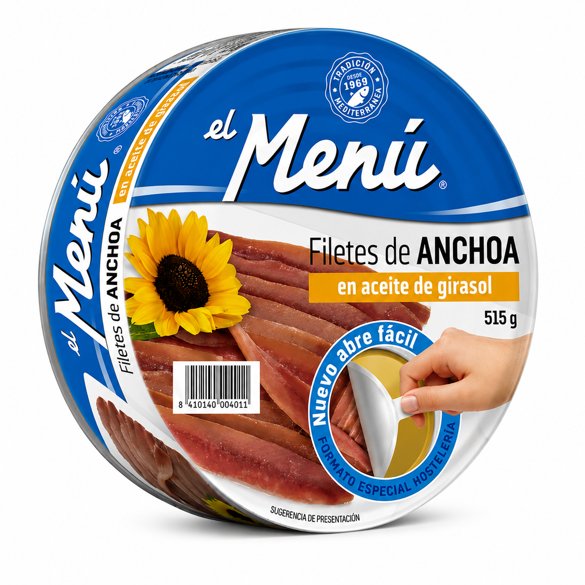 EL MENU FILETES ANCHOA EN ACEITE GIRASOL 500GR