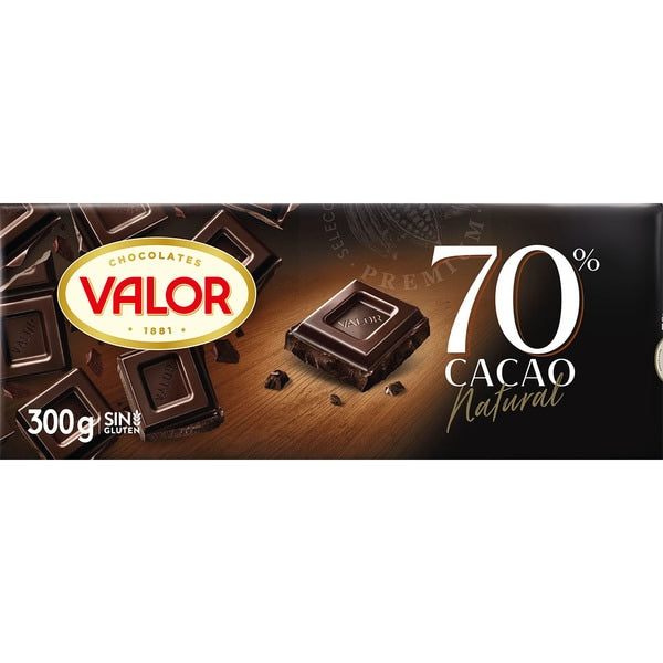 VALOR CHOCOLATE NEGRO 70% 300 GRS