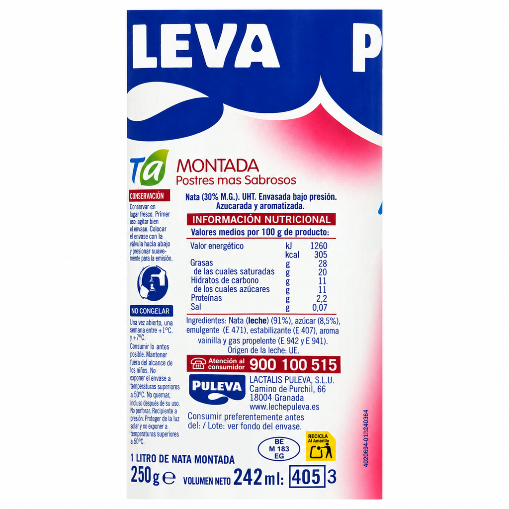 NATA GRAN SABOR PULEVA SPRAY 250GR