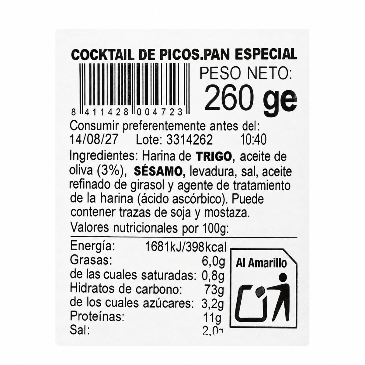 COCKTAIL DE PICOS MONTI 260GR