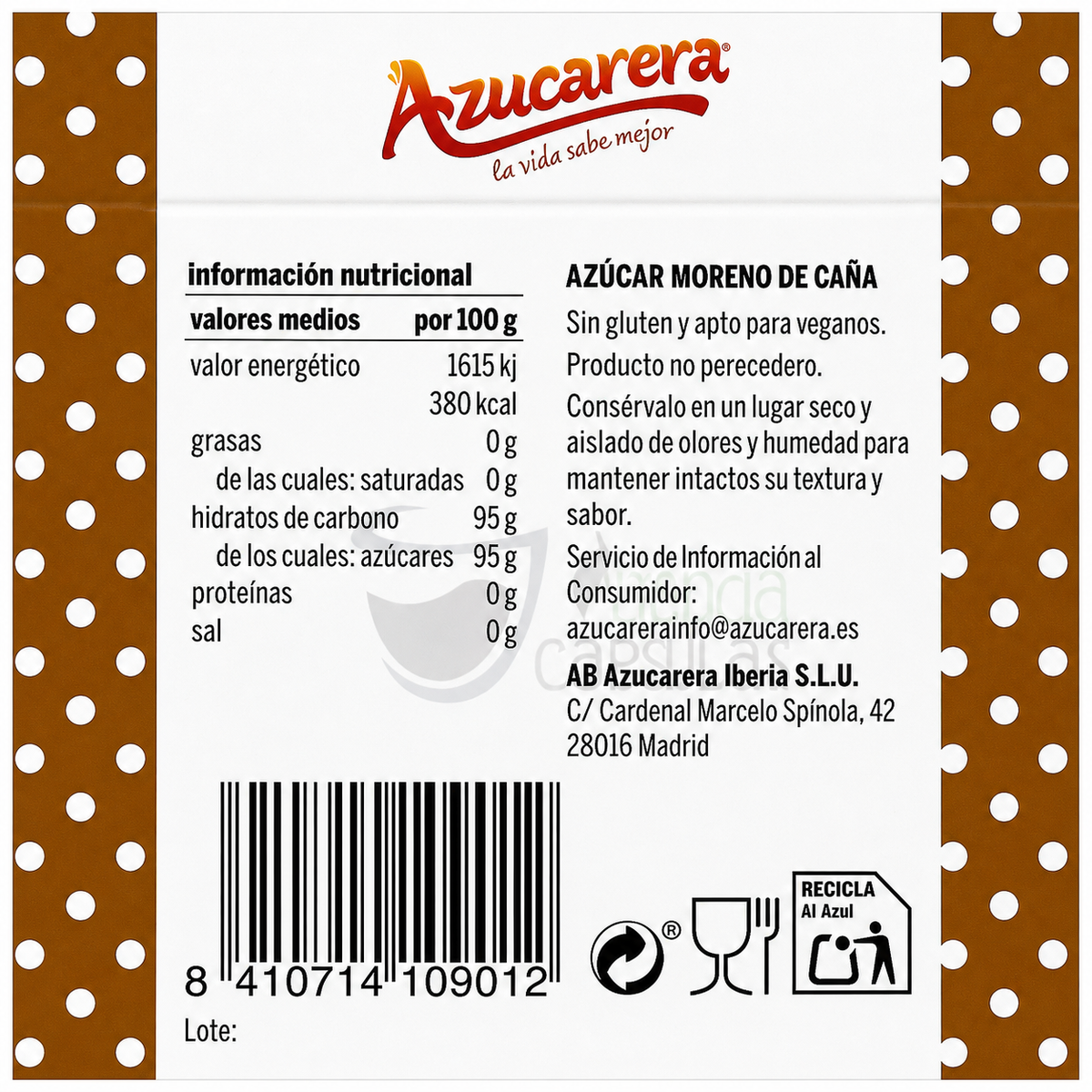 AZUCARERA AZ.MORENO 50 AZUCARITOS 300GR