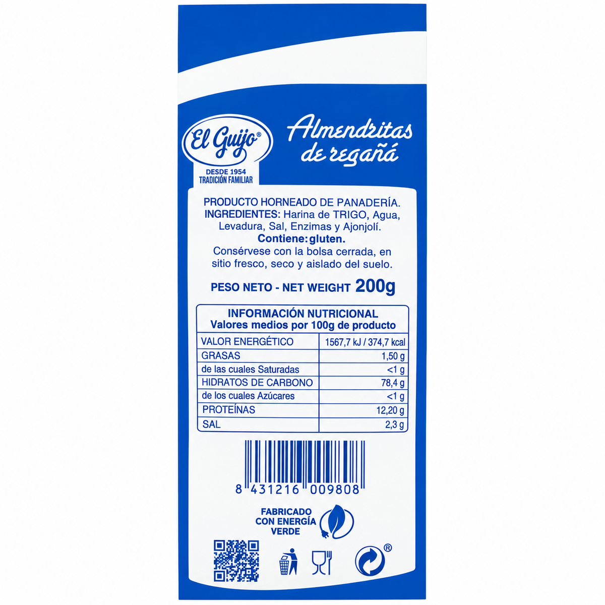 EL GUIJO ALMENDRITAS DE REGAÑAS 200GR