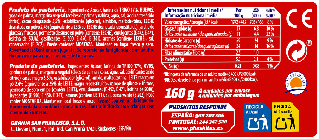 PHOSKITOS ORIGINAL PACK-4 UNIDADES