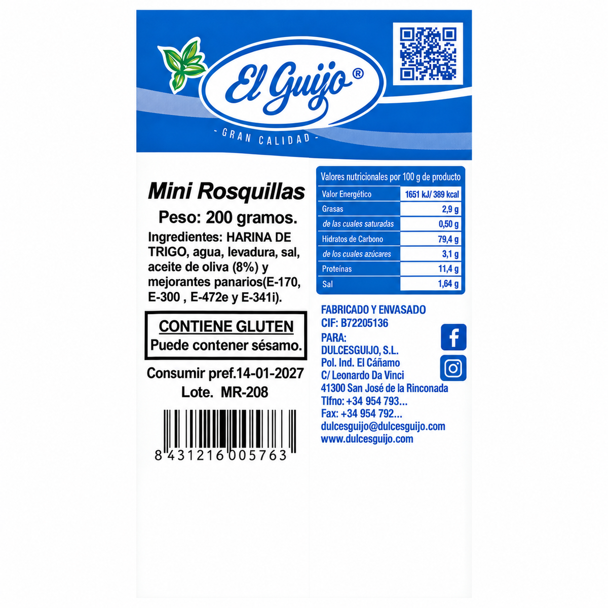EL GUIJO MINI ROSQUILLAS 200GRS