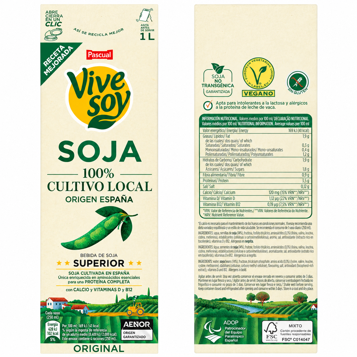 PASCUAL VIVESOY BEBIDA SOJA 1L