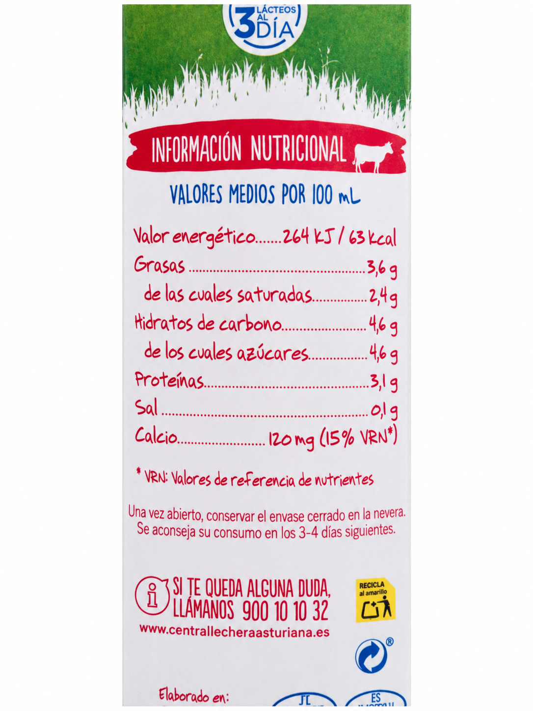 Leche Entera Asturiana 1 L