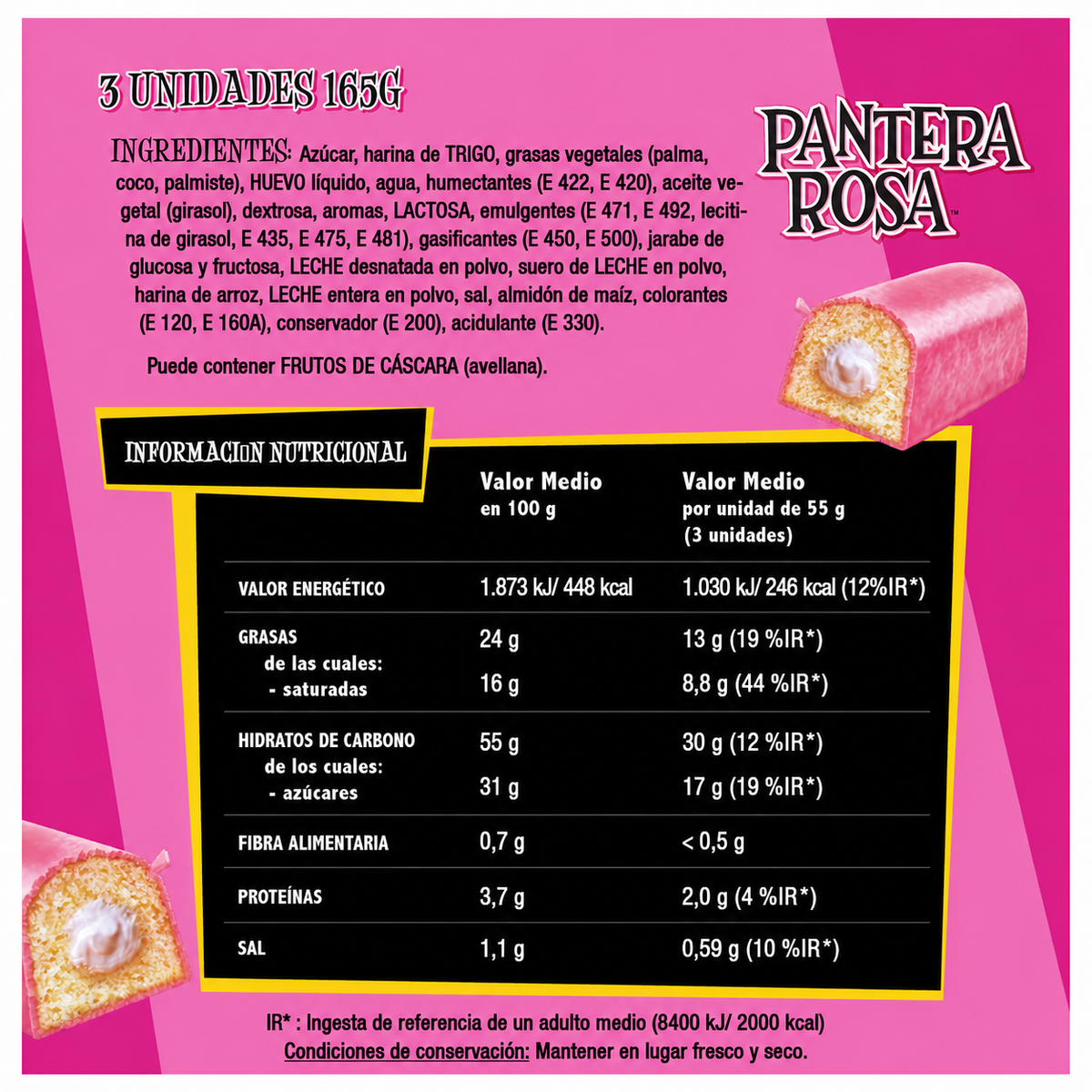 PANTERA ROSA 3 UNIDADES 165GR
