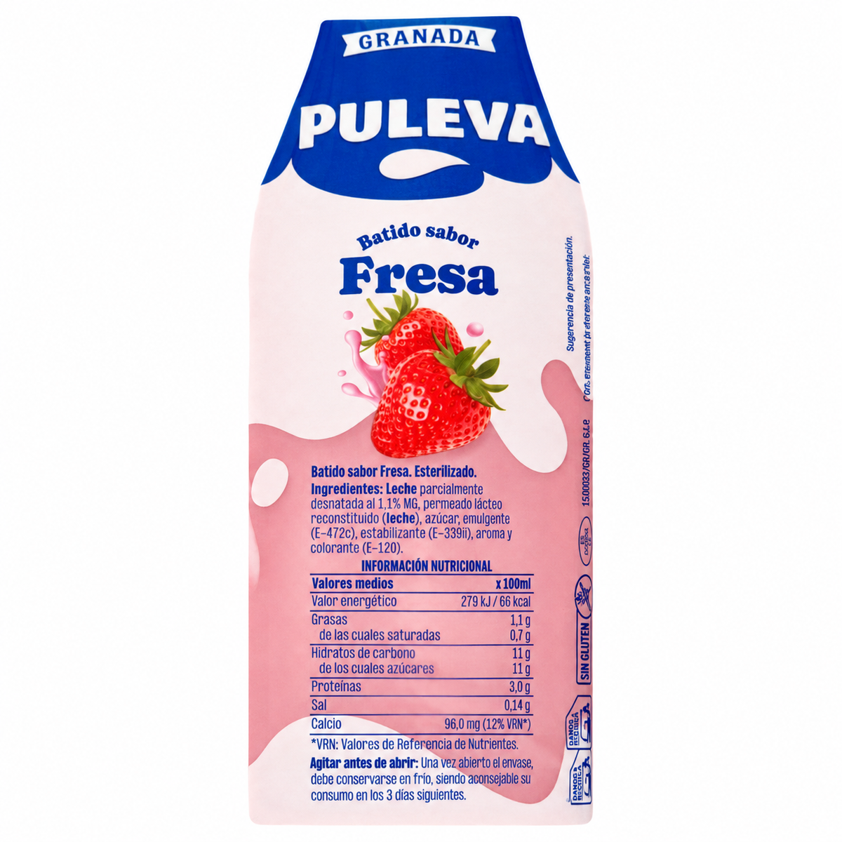 BATIDO PULEVA FRESA CRISTAL 200ML