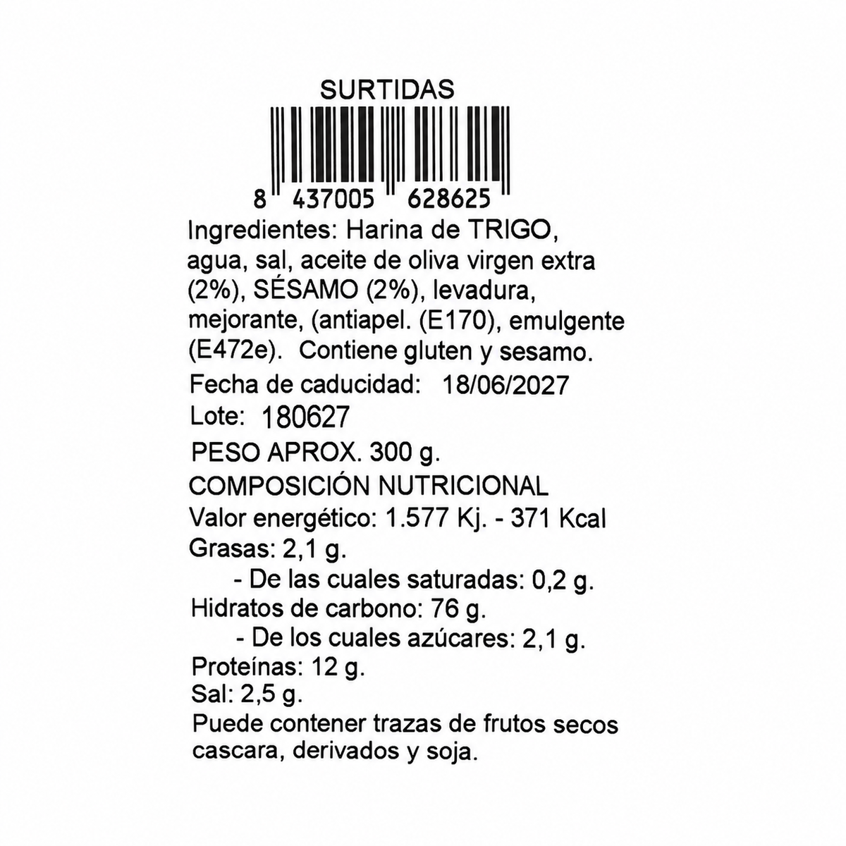 CASTILLO MORILES SURTIDAS 300GR