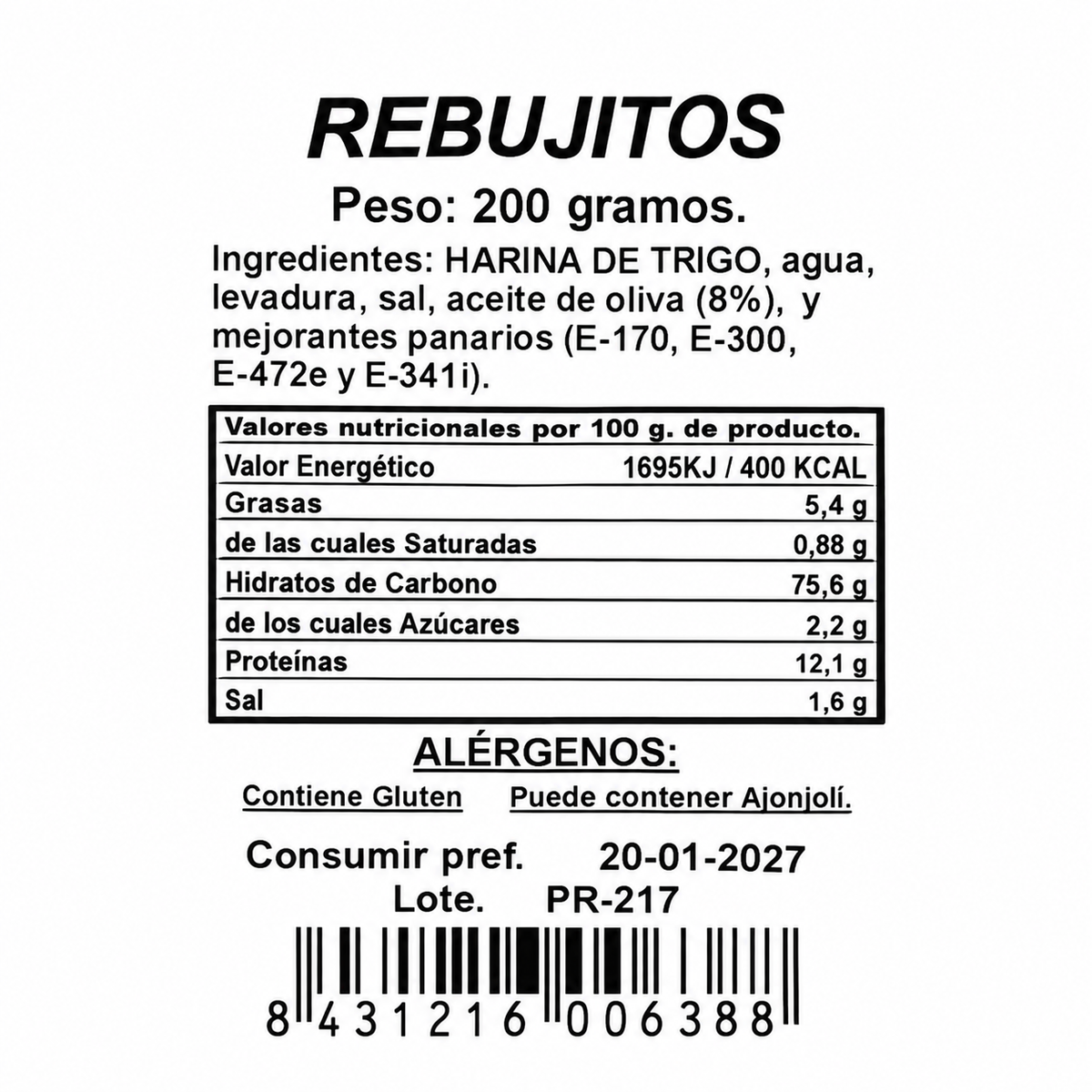 EL GUIJO REBUJITOS 200GR