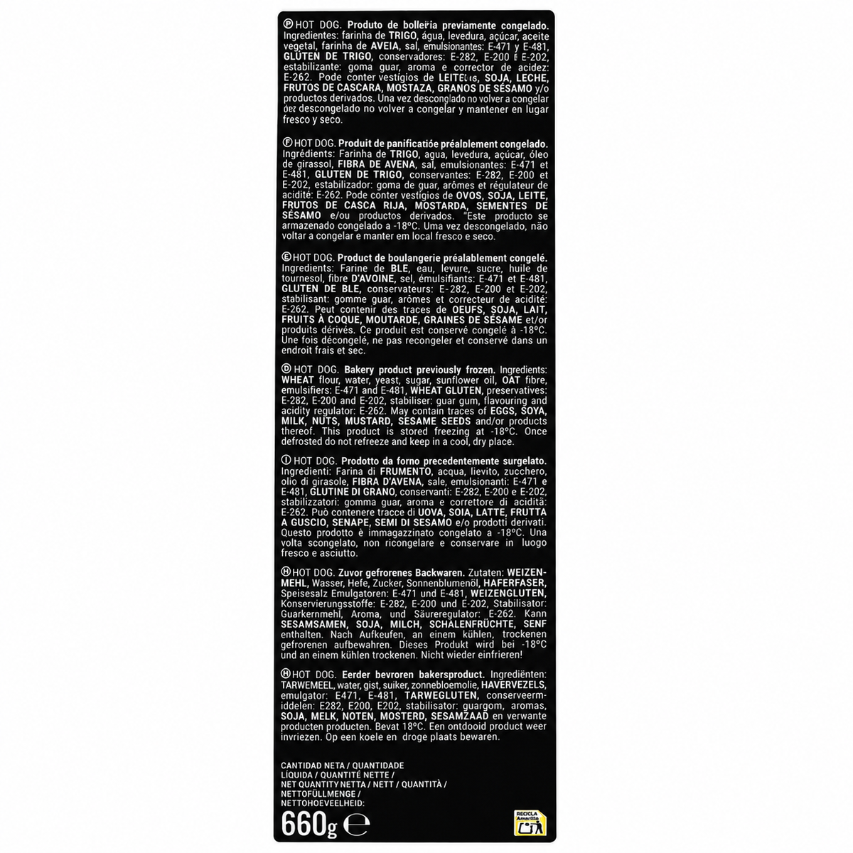 HNOS JUAN HOT DOG 660GR PACK 12 UNIDADES