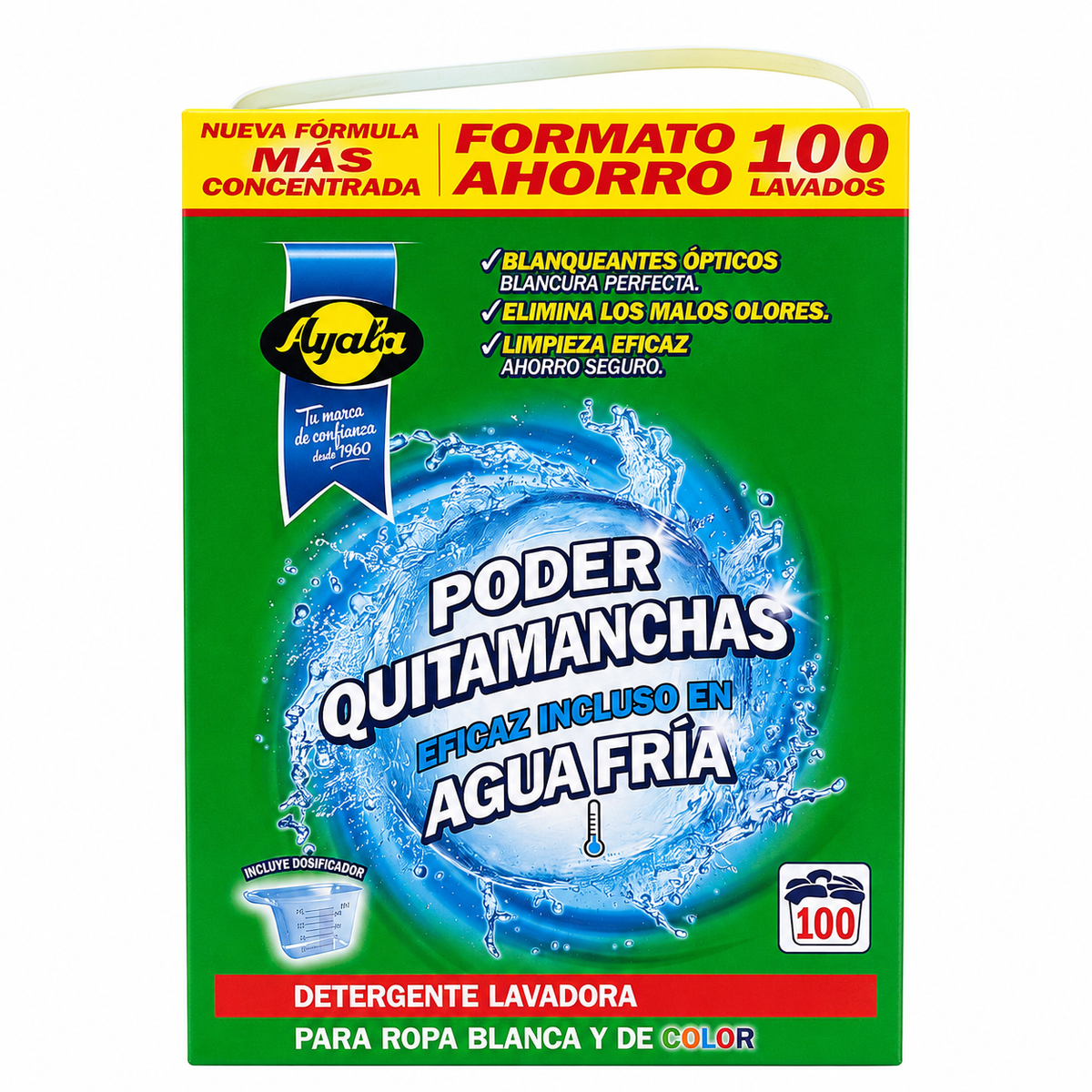 AYALA DETERGENTE ORIGINAL MALETA 100 CACITOS