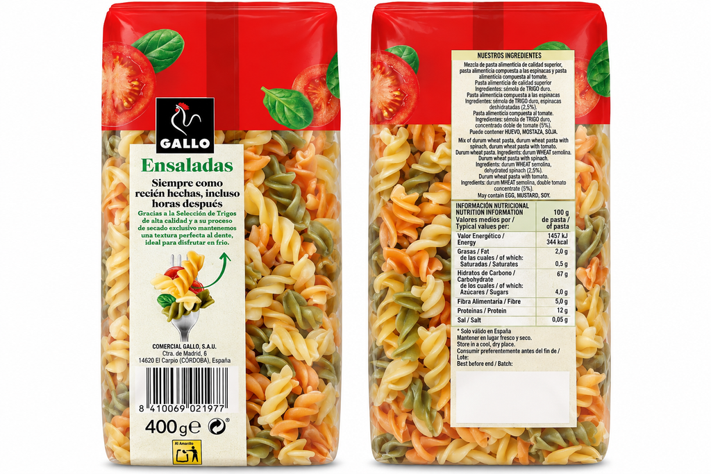 GALLO HELICES VEGETALES 400 GRS