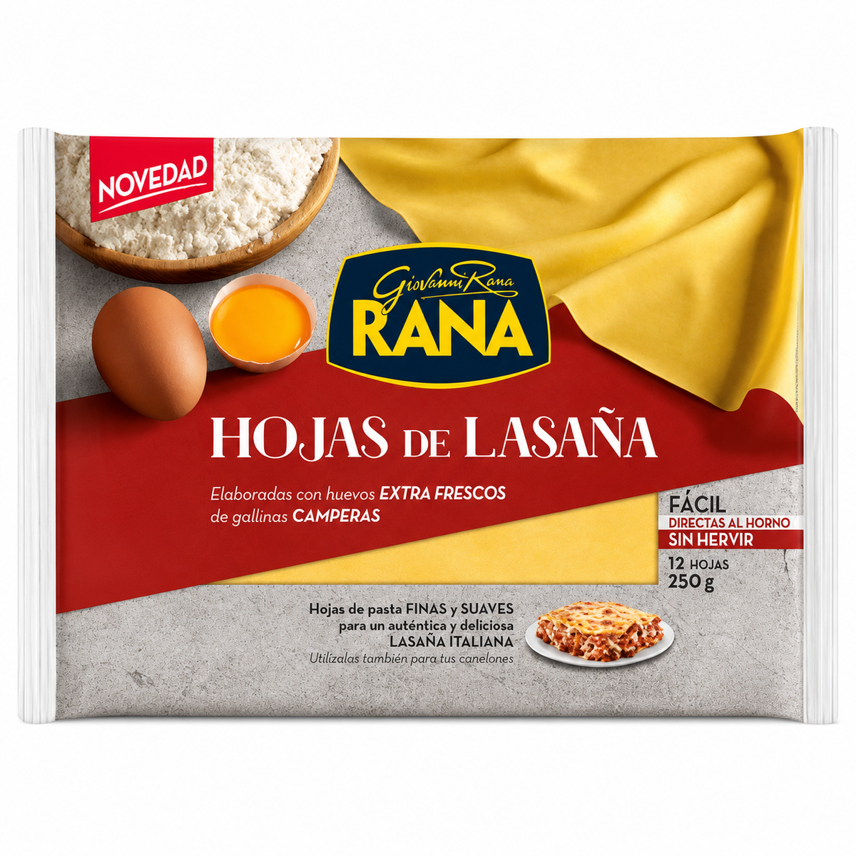 RANA HOJAS FRESCAS LASAÑA 12 UNID. 250GR