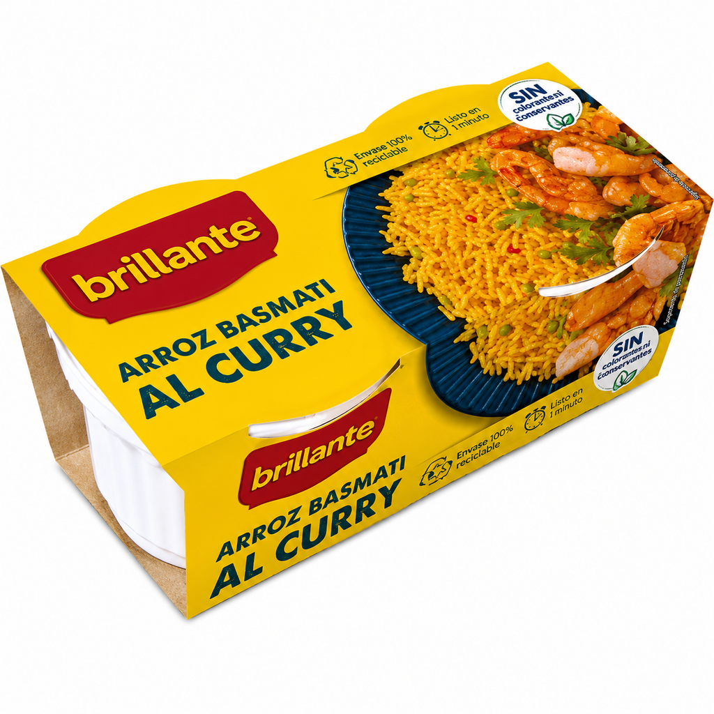 BRILLANTE ARROZ BASMATI AL CURRY 2X125GR
