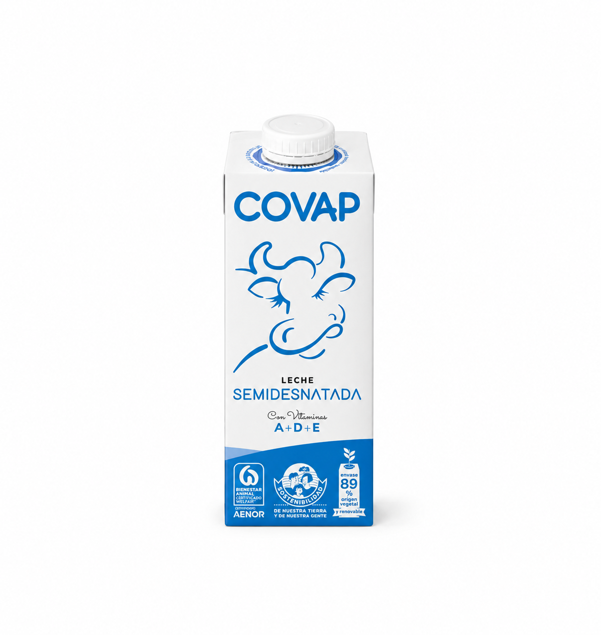 LECHE COVAP SEMIDESNATADA 1 L.