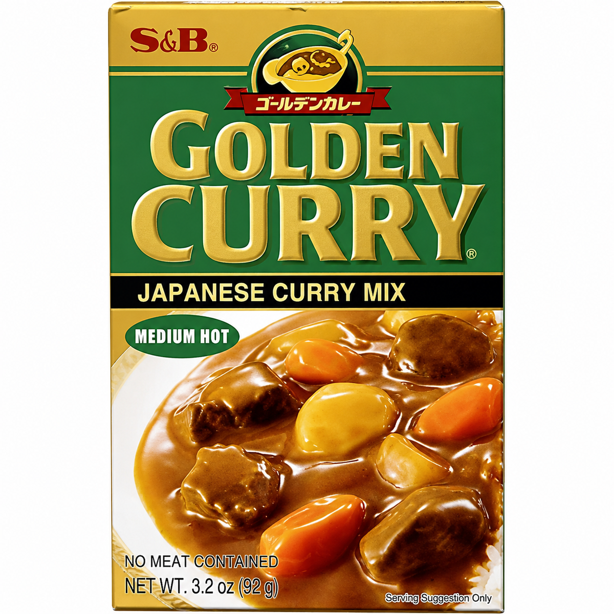 S&B GOLDEN CURRY MEDIUM HOT 92GR