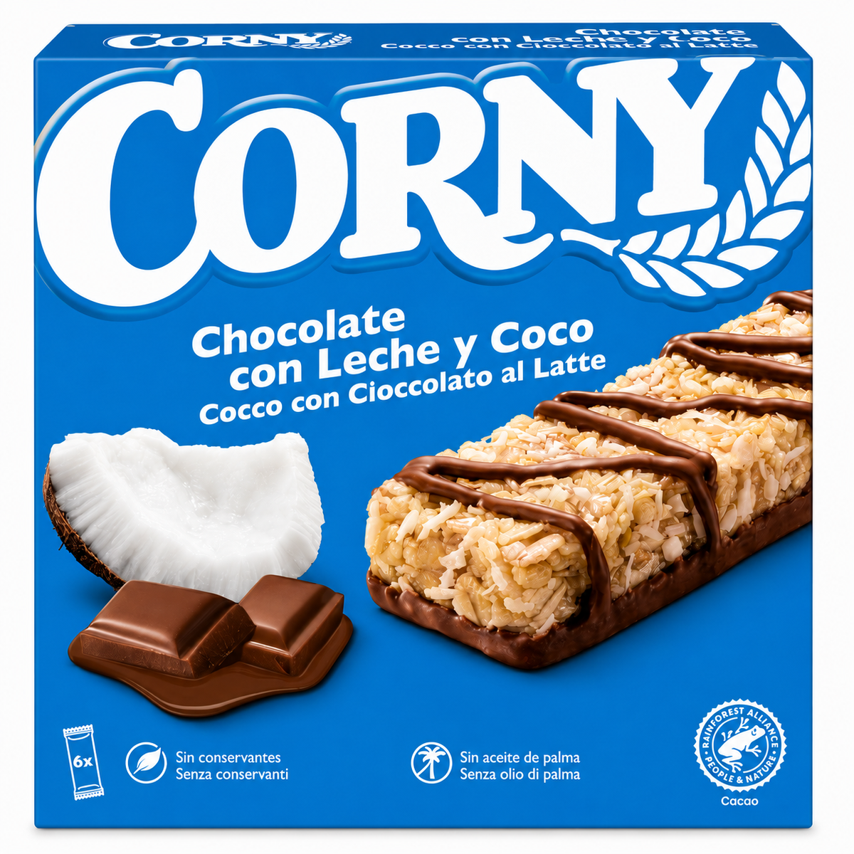 CORNY BARRITAS MUESLY COCO P-6 UN.