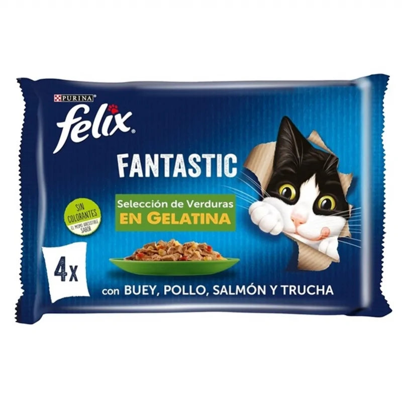 (*) FELIX FANTASTIC GELATINA SELECCION DE VERDURAS P-4 X 80GR