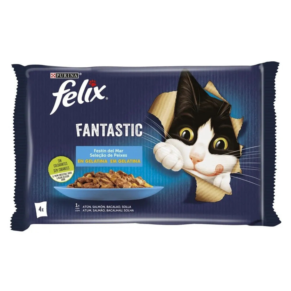 (*) FELIX FANTASTIC DUO GELATINA FESTIN SABORES P-4 X 80GR