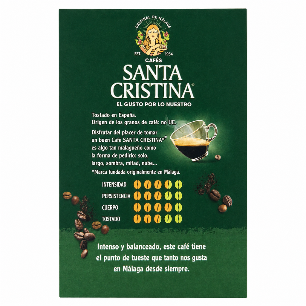 SANTA CRISTINA CAFE NATURAL MOLIDO 250 GRS