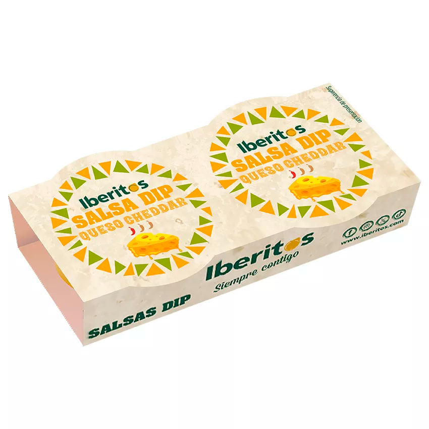 IBERITOS SALSA DIP QUESO CHEDDAR PACK-2